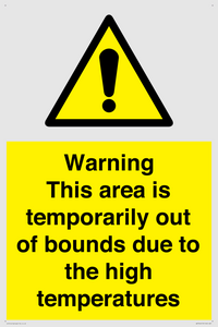 Warning This area is temporarily out of bounds due to the high temperatures